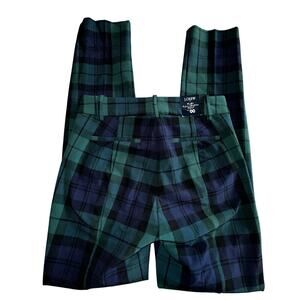 J.Crew Factory Ruby Full Length Tartan Plaid Pants Preppy Old Money size 00‎ NEW
